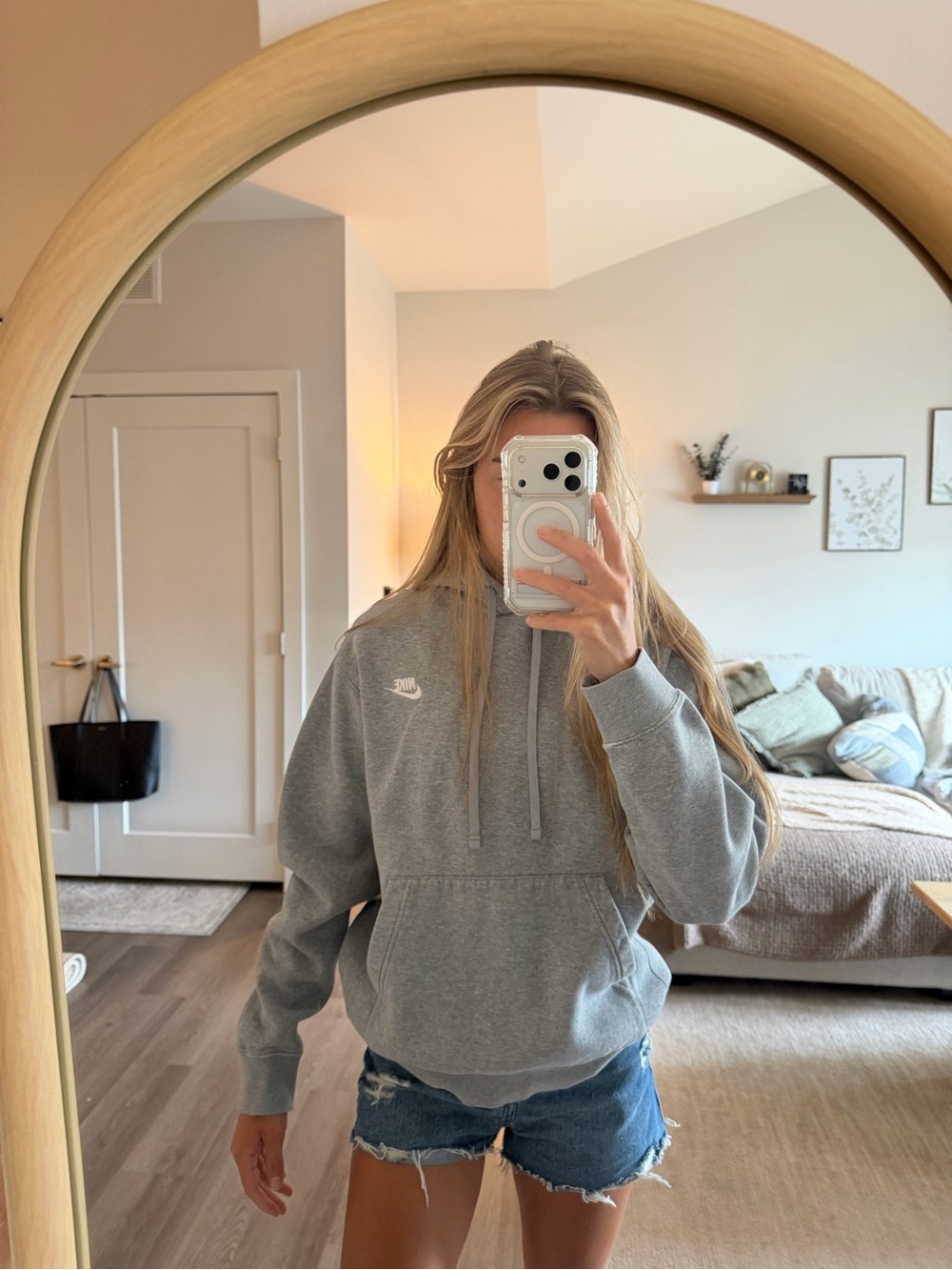 Nike Light Gray Men's Hoodie